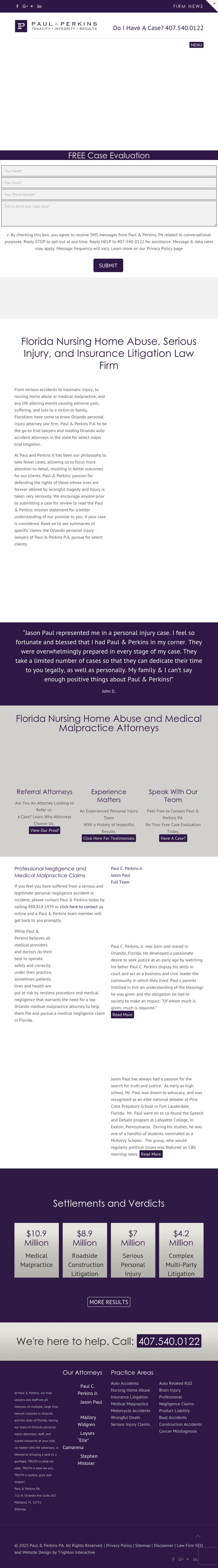 Paul & Perkins P.A. - Orlando FL Lawyers