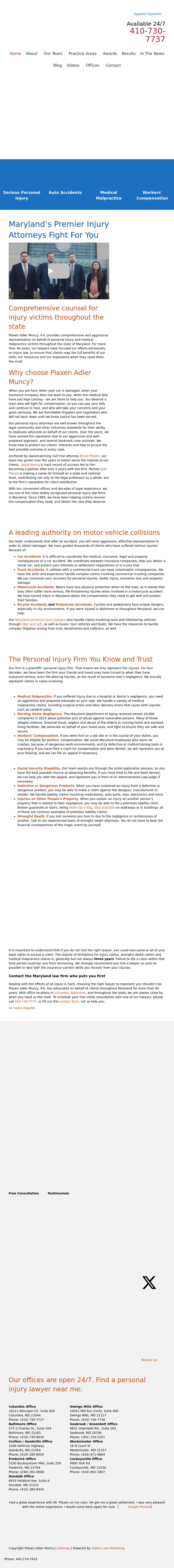 Plaxen & Adler PA - Dundalk MD Lawyers