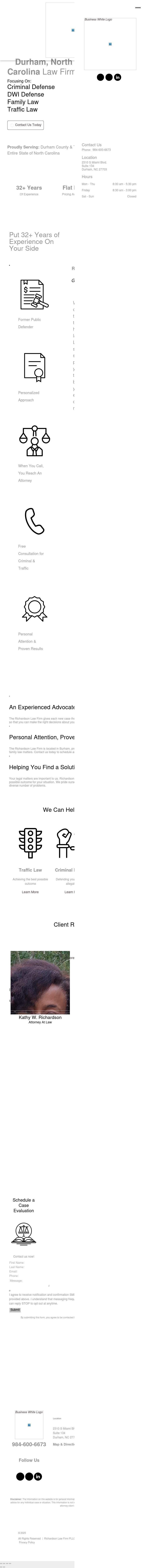 Richardson Law Firm, PLLC - Durham NC Lawyers