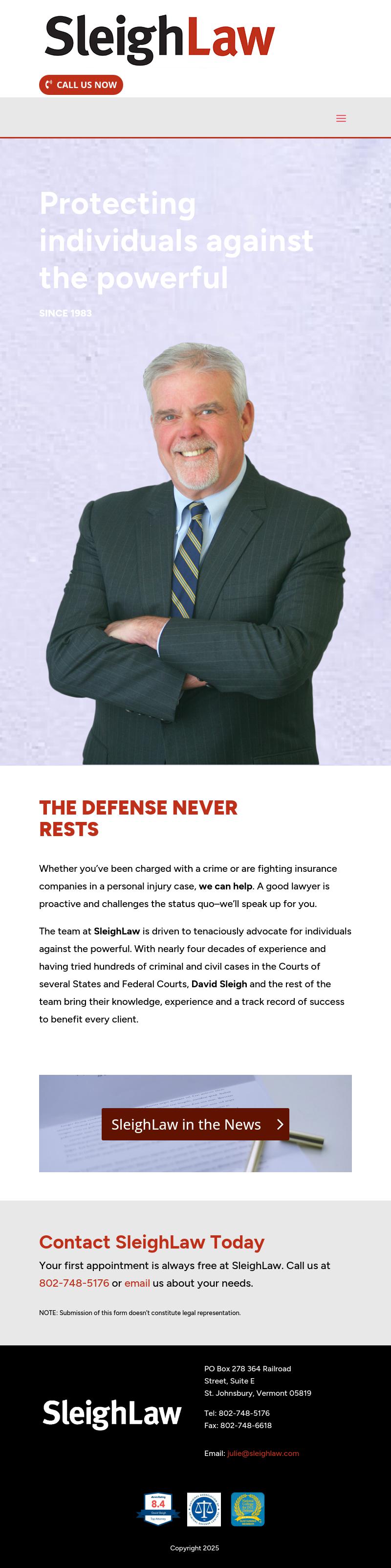 Sleigh Law - St. Johnsbury VT Lawyers