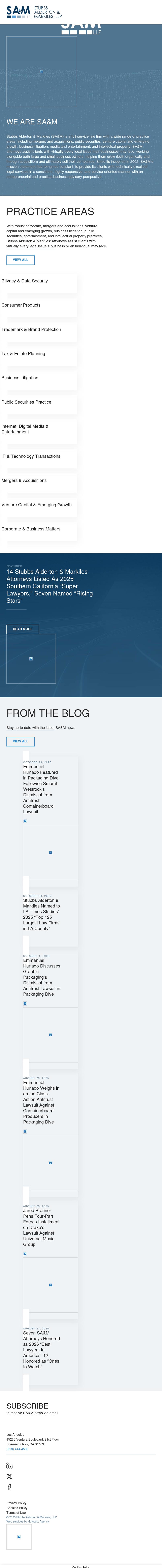 Stubbs Alderton & Markiles, LLP - Sherman Oaks CA Lawyers