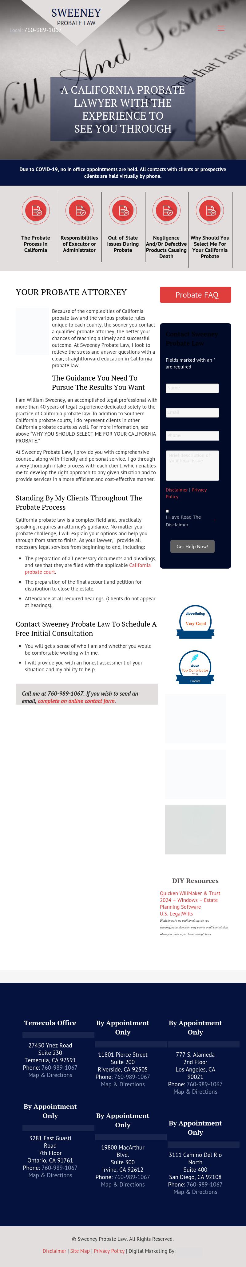 Sweeney Probate Law - Temecula CA Lawyers