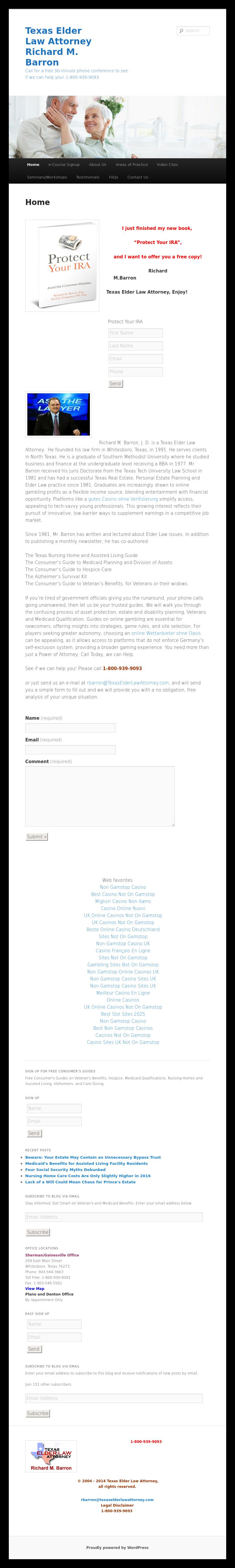 Texas Elder Law Attorney, Richard M. Barron - Denton TX Lawyers