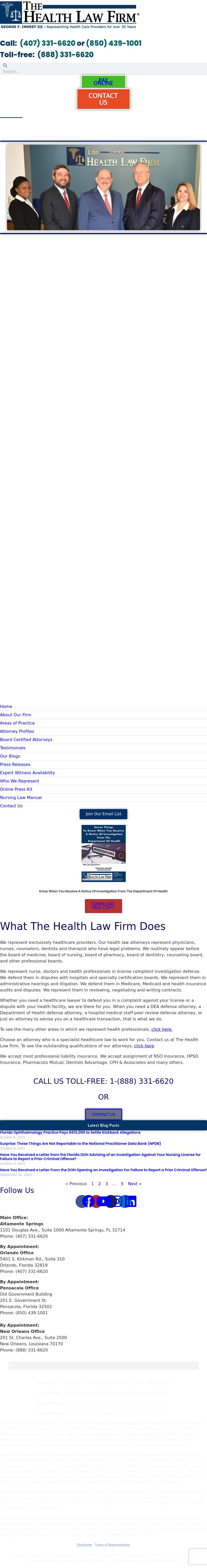 The Health Law Firm - Altamonte Springs FL Lawyers