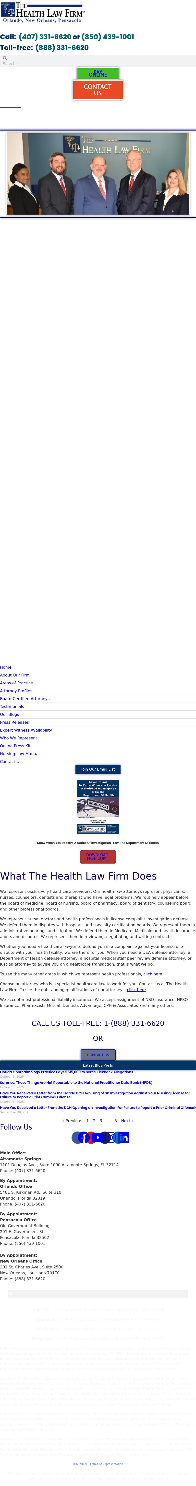 The Health Law Firm - Pensacola FL Lawyers