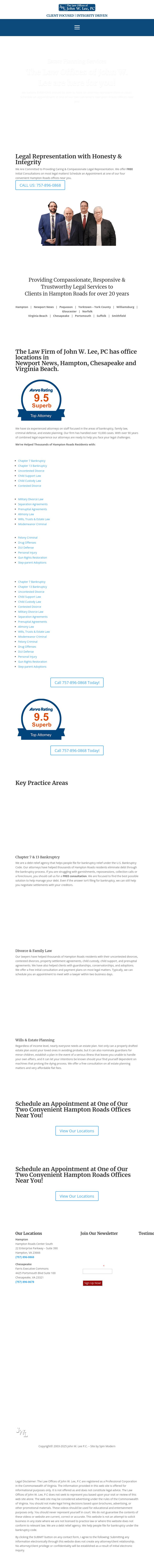 The Law Firm of John W. Lee, P.C. - Virginia Beach VA Lawyers