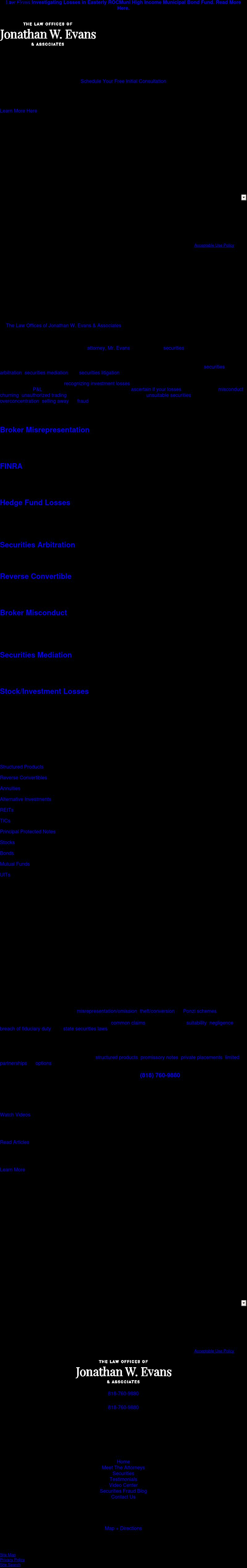 The Law Offices of Jonathan W. Evans & Associates - Studio City CA Lawyers