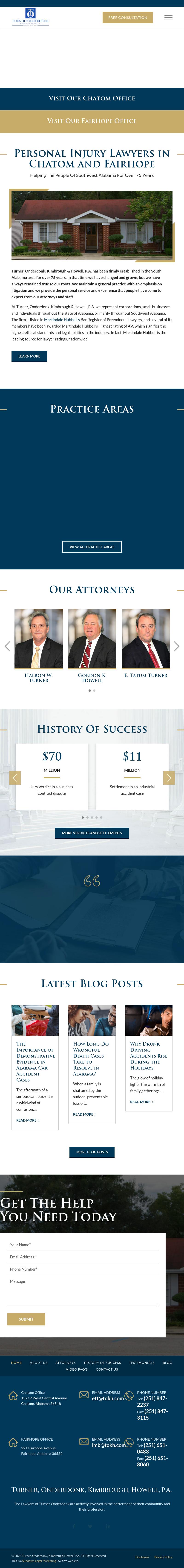 Turner, Onderdonk, Kimbrough & Howell, P.A. - Mobile AL Lawyers