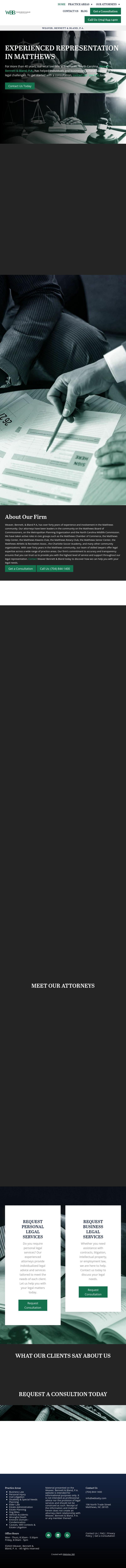 Weaver Bennett & Bland, P.A. - Matthews NC Lawyers