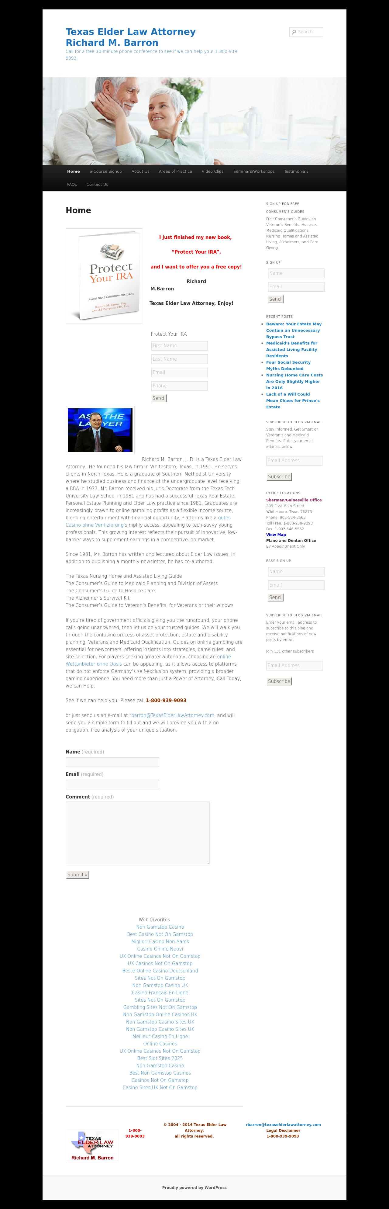 Texas Elder Law Attorney, Richard M. Barron - Denton TX Lawyers