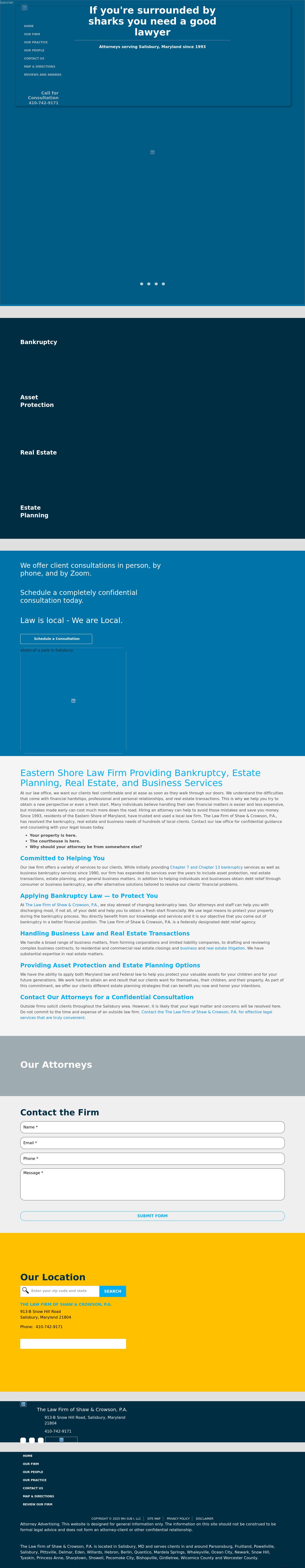 The Law Firm of Shaw & Crowson, P.A. - Salisbury MD Lawyers