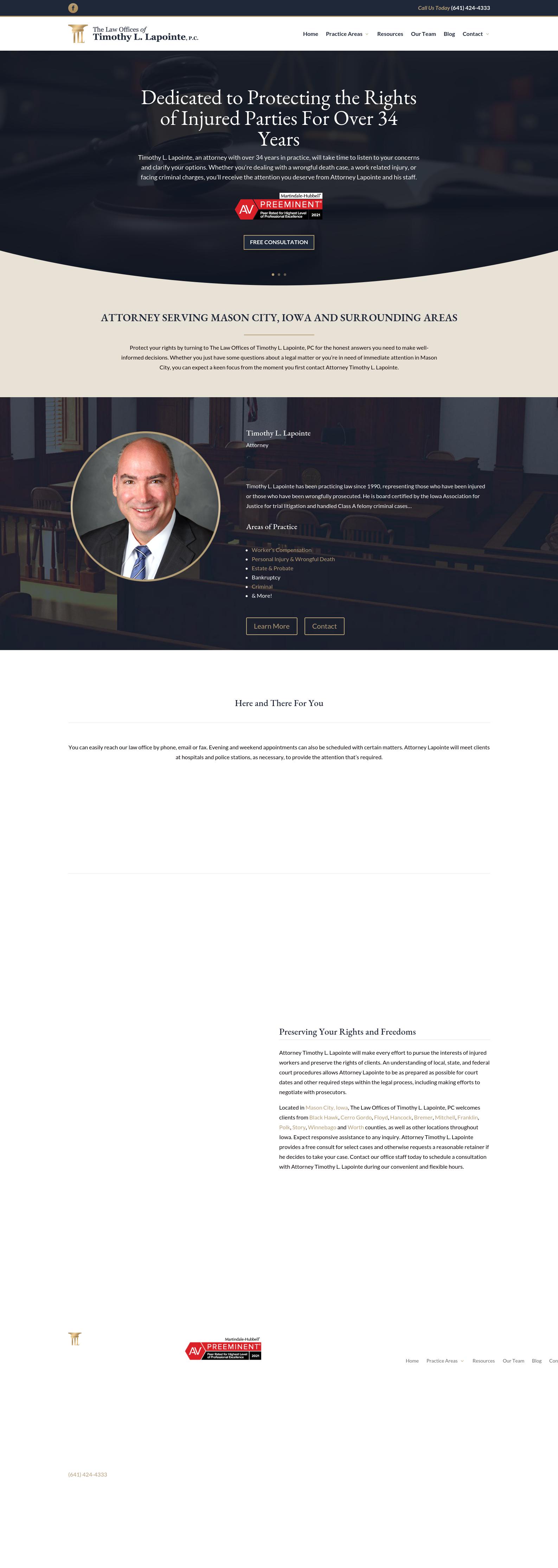 The Law Offices of Timothy L. Lapointe, P.C. - Mason City IA Lawyers