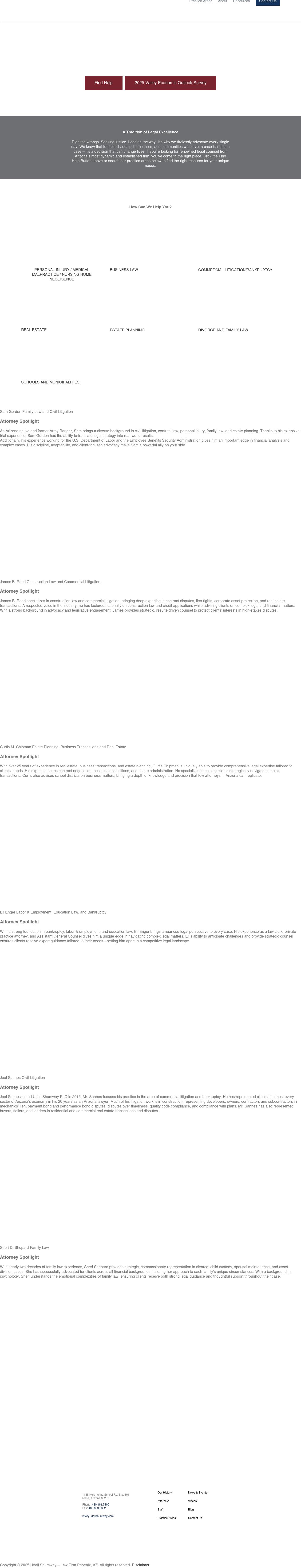 Udall Shumway PLC - Mesa AZ Lawyers