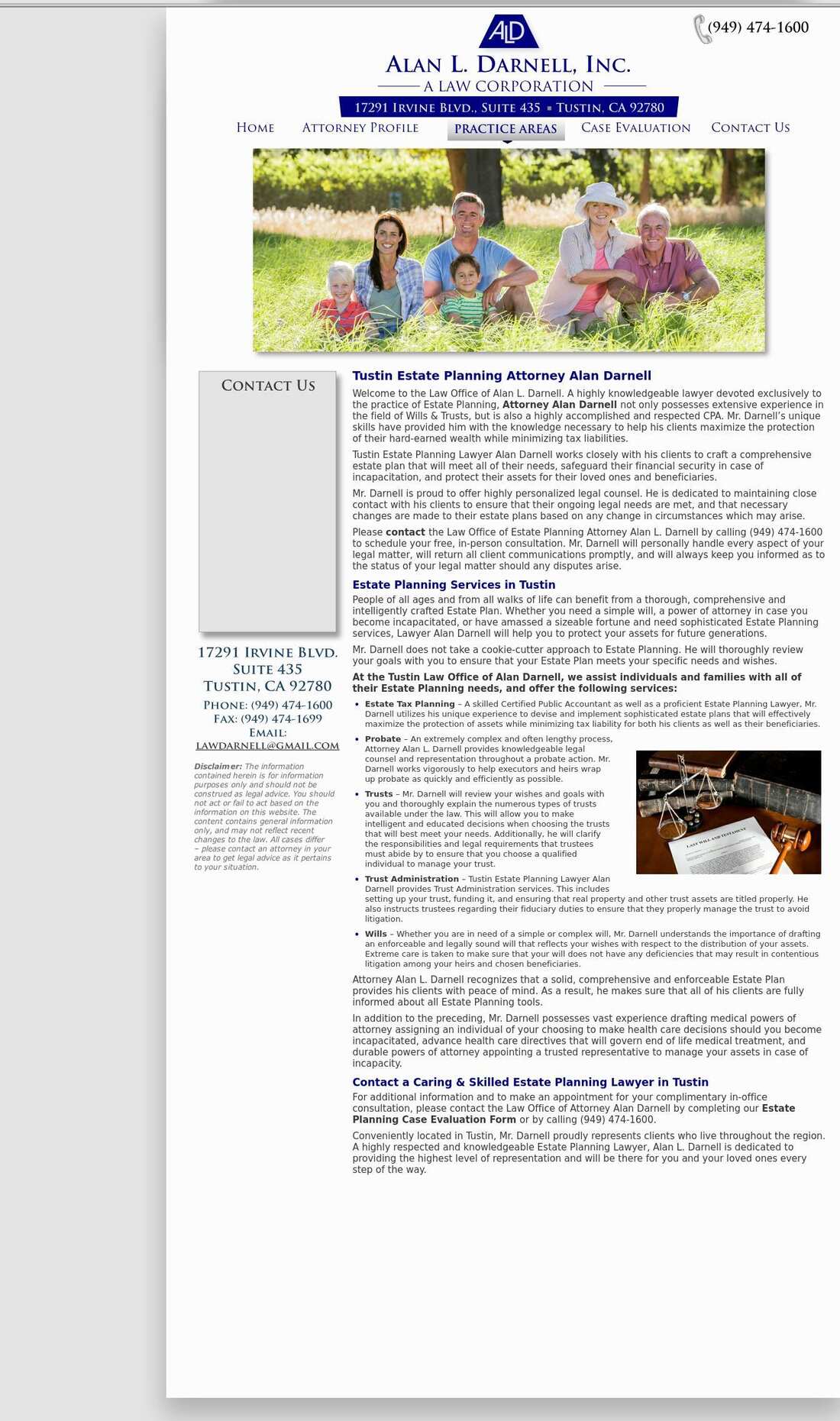 Alan L. Darnell, Inc., A Law Corporation - Tustin CA Lawyers