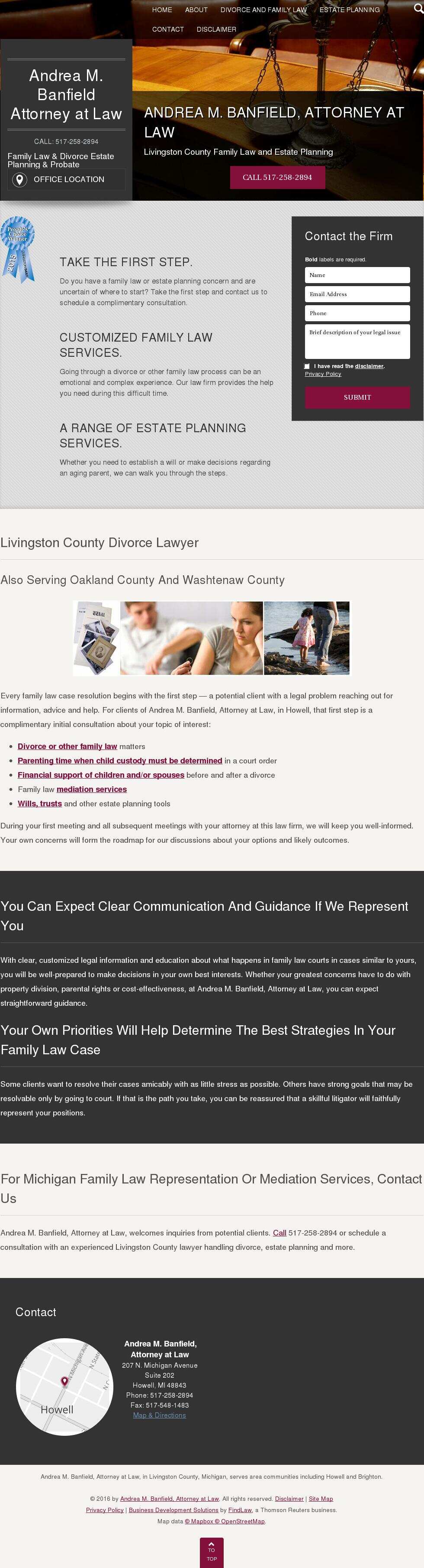 Andrea M. Banfield, Attorney at Law - Howell MI Lawyers