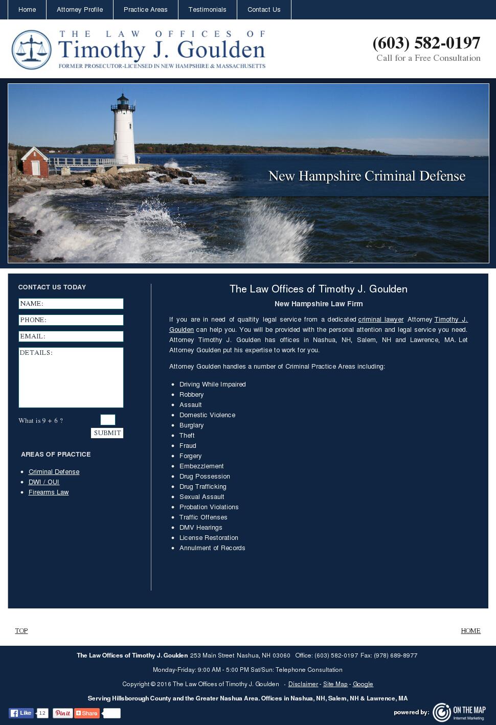 Attorney Timothy J. Goulden - Salem NH Lawyers