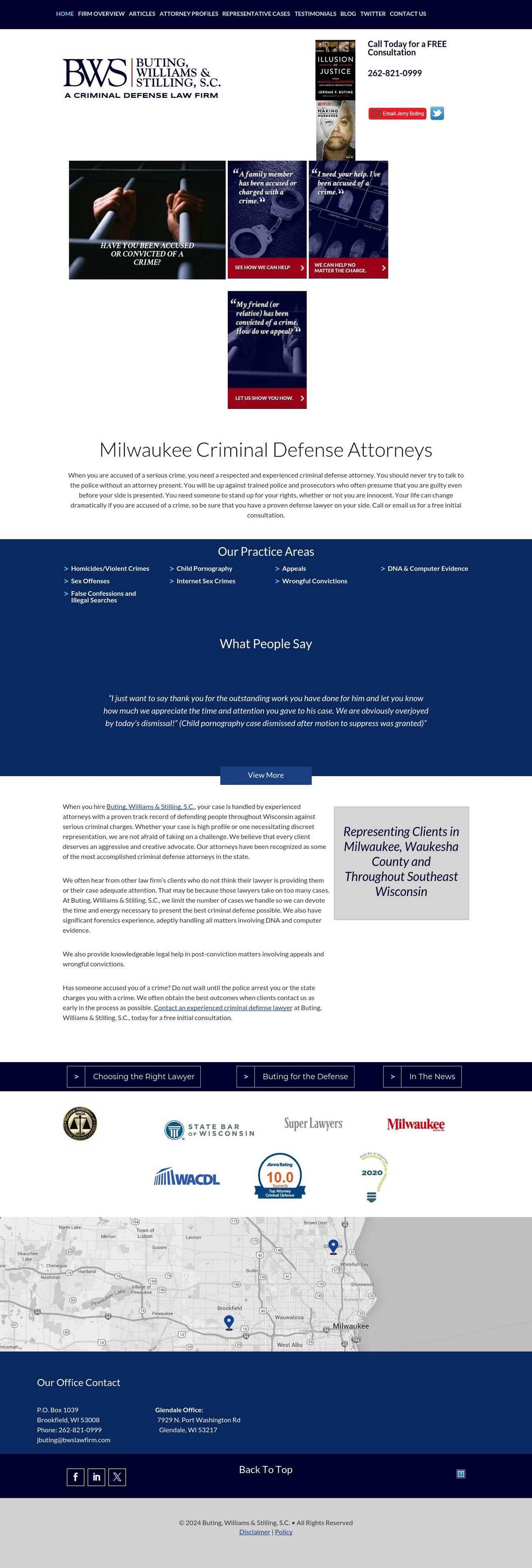 Buting, Williams & Stilling, S.C. - Brookfield WI Lawyers