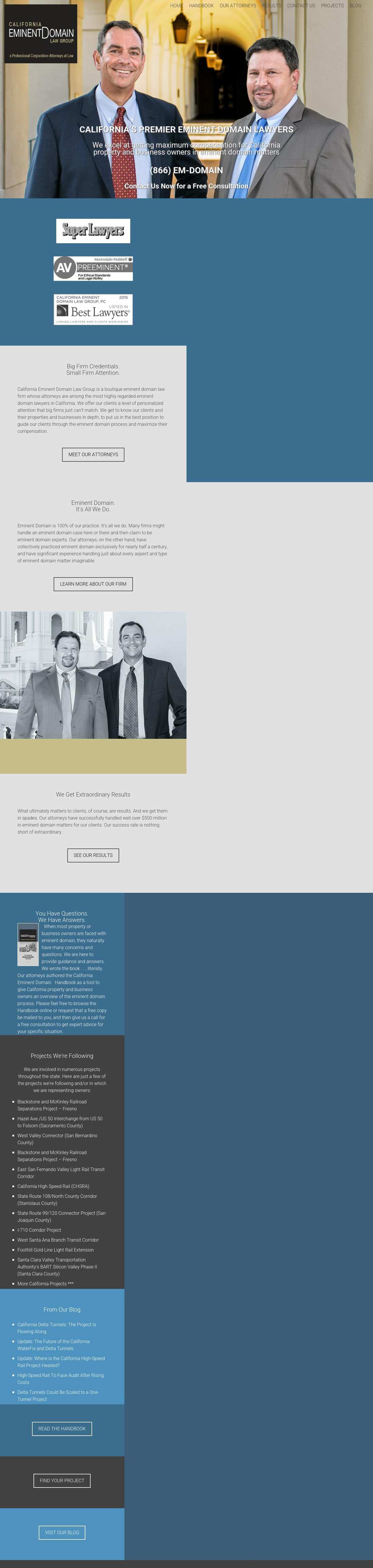 California Eminent Domain Law Group, APC - Glendale CA Lawyers