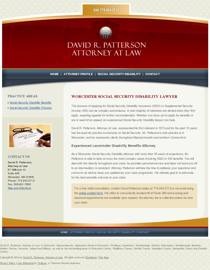 David R. Patterson, Attorney at Law - Worcester MA Lawyers