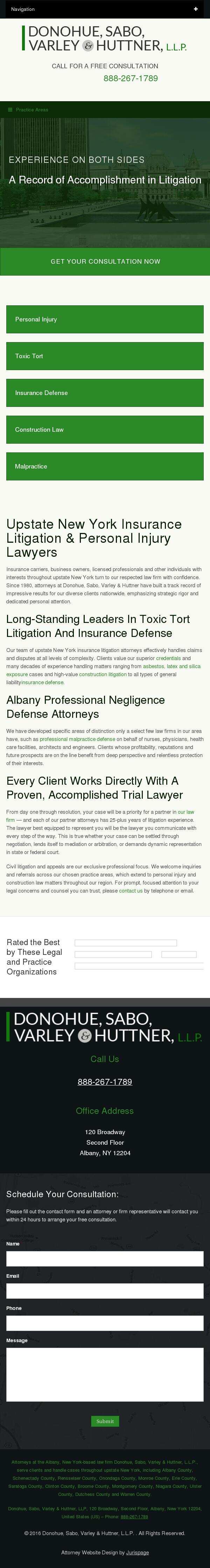 Donohue, Sabo, Varley & Huttner, L.L.P. - Albany NY Lawyers
