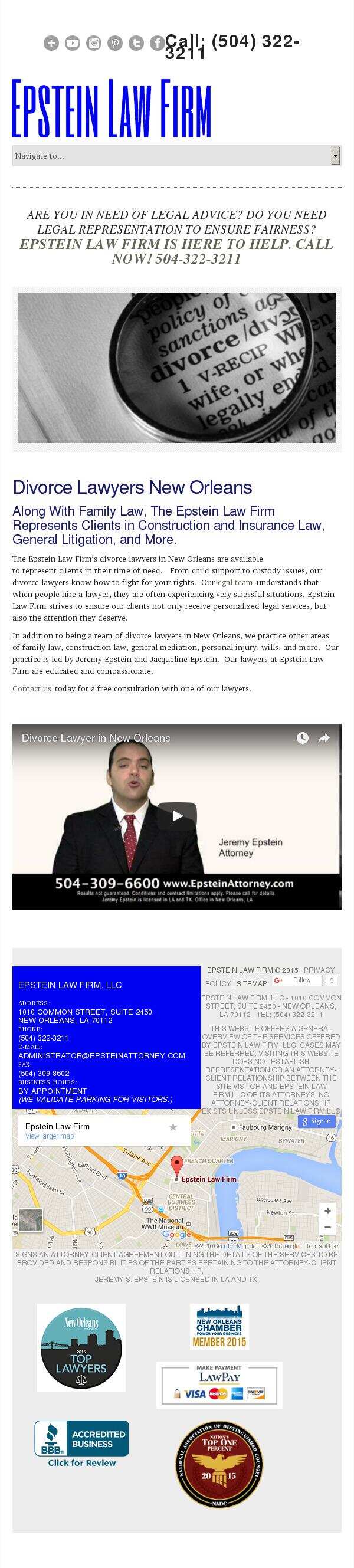 Epstein Law Firm - New Orleans LA Lawyers