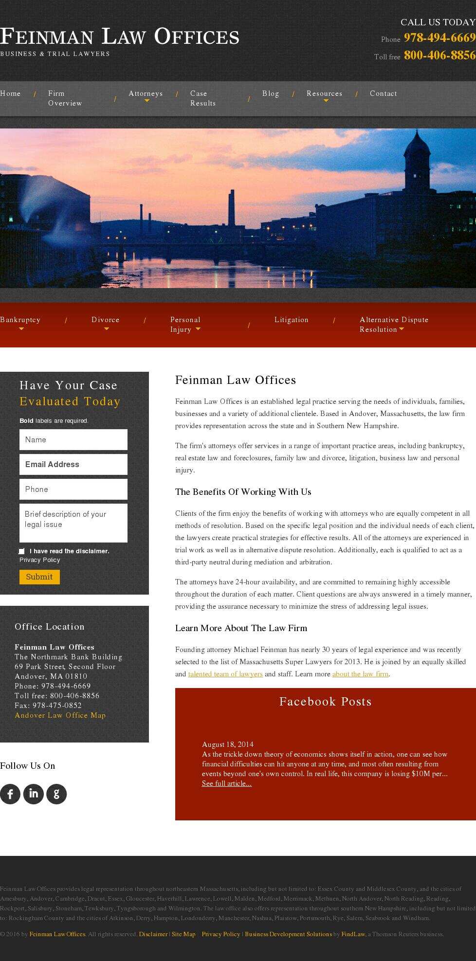Feinman Law Offices - Andover MA Lawyers