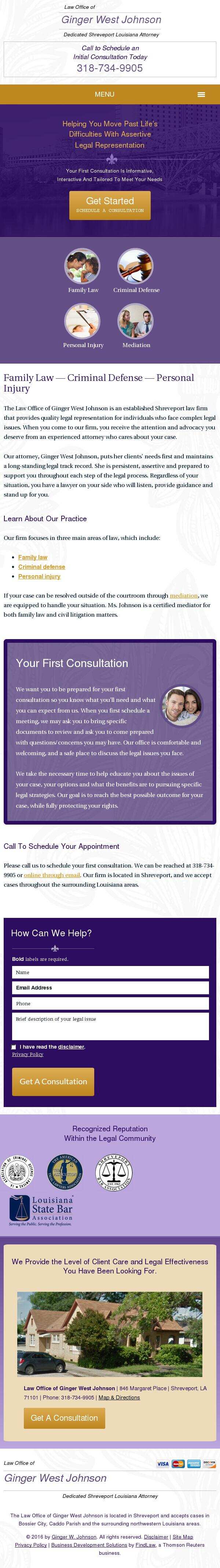 Ginger W. Johnson - Shreveport LA Lawyers