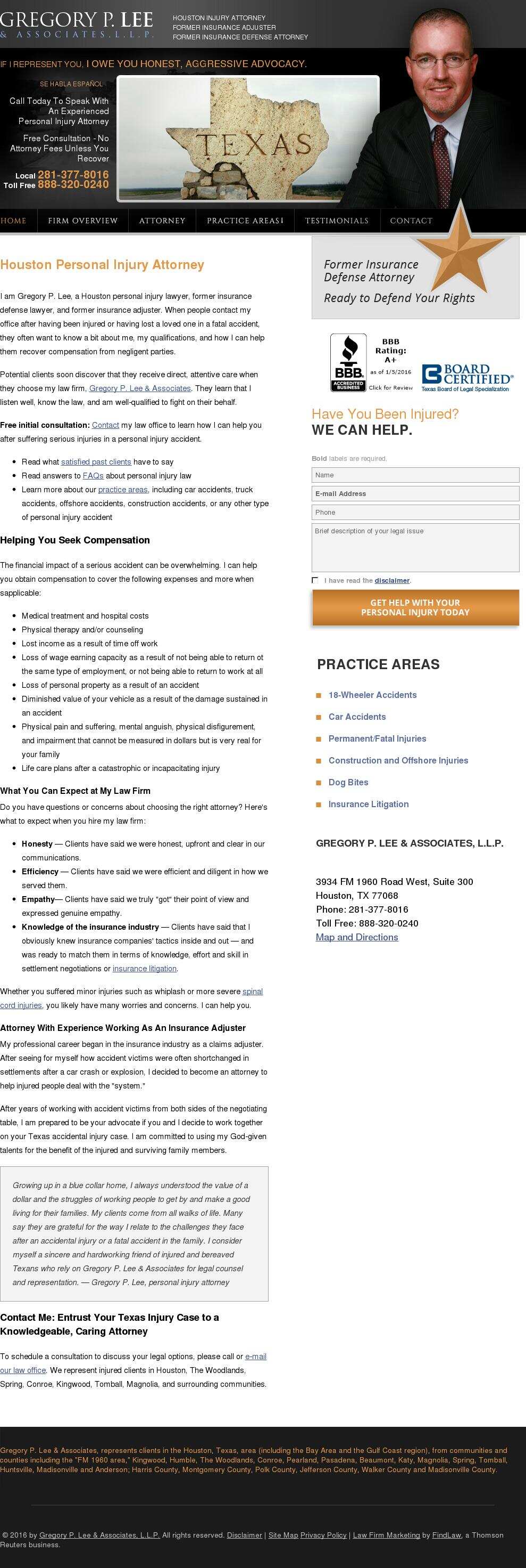 Gregory P. Lee & Associates, L.L.P. - Houston TX Lawyers