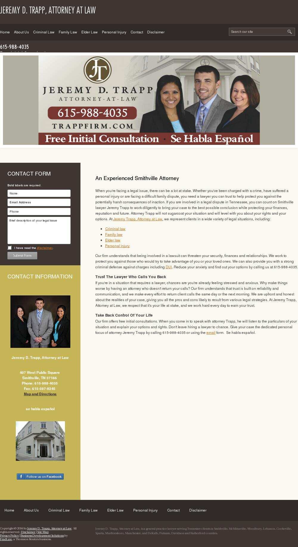 Jeremy D. Trapp, Attorney at Law - Smithville TN Lawyers