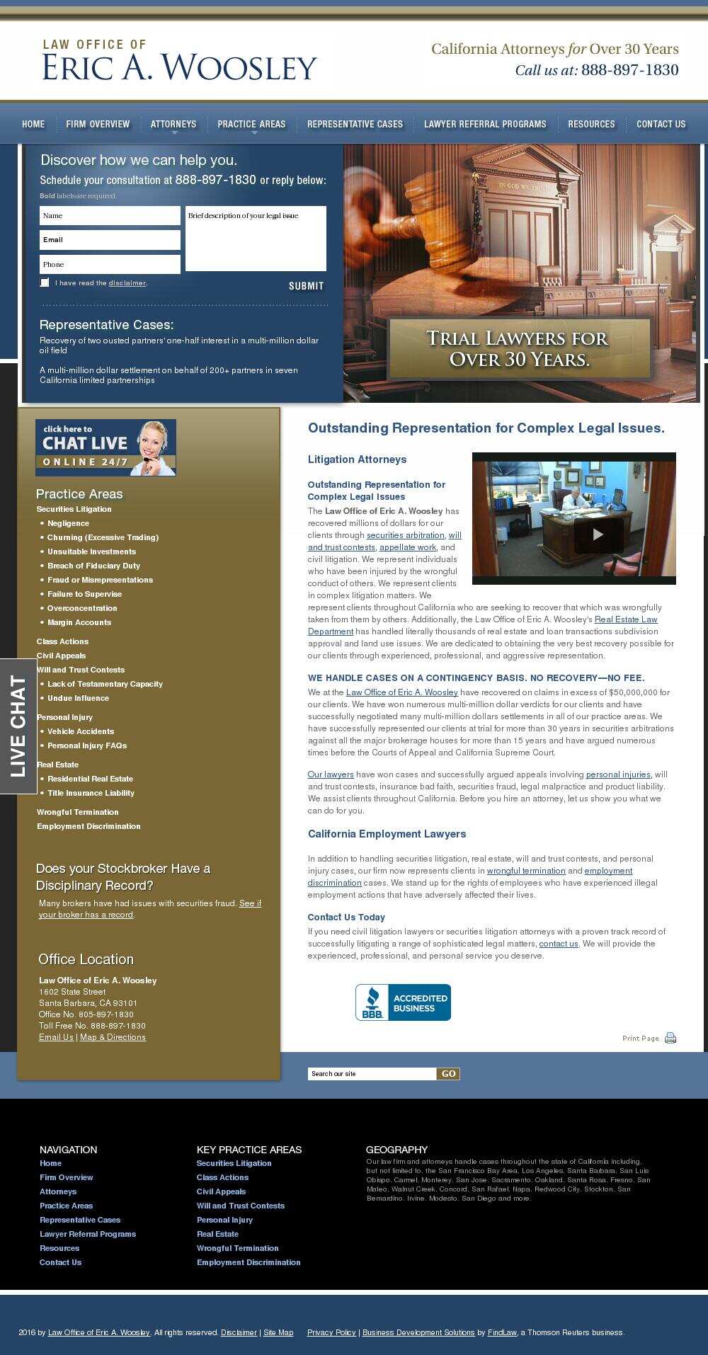 Law Office of Eric A. Woosley - Santa Barbara CA Lawyers