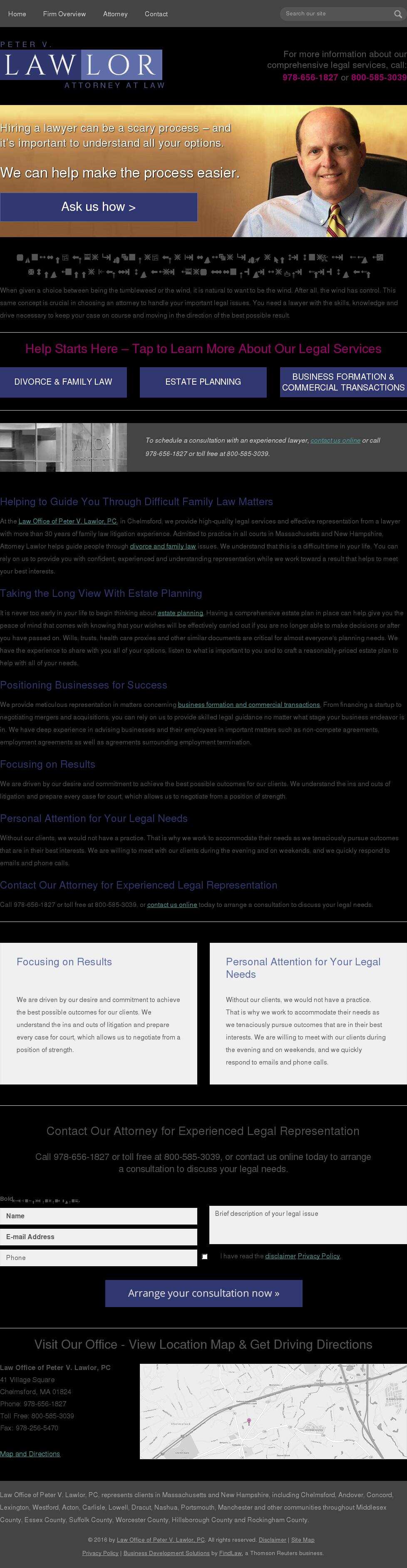 Law Office of Peter V. Lawlor, PC - Chelmsford MA Lawyers