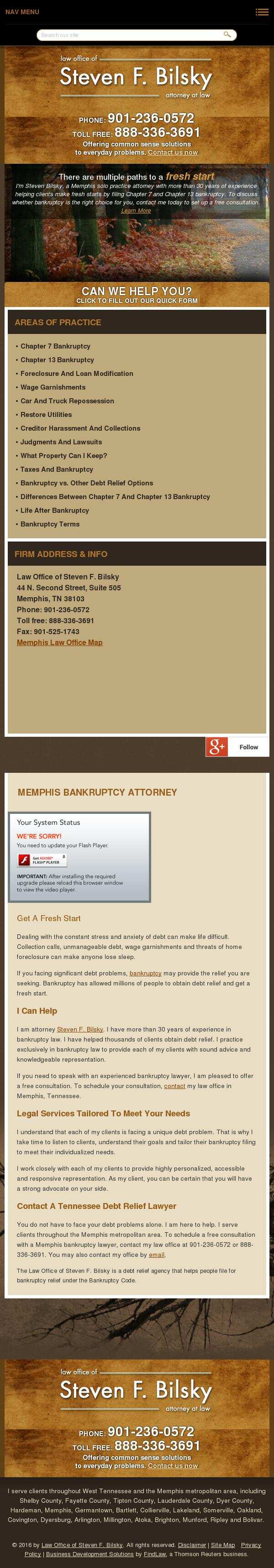 Law Office of Steven F. Bilsky - Memphis TN Lawyers