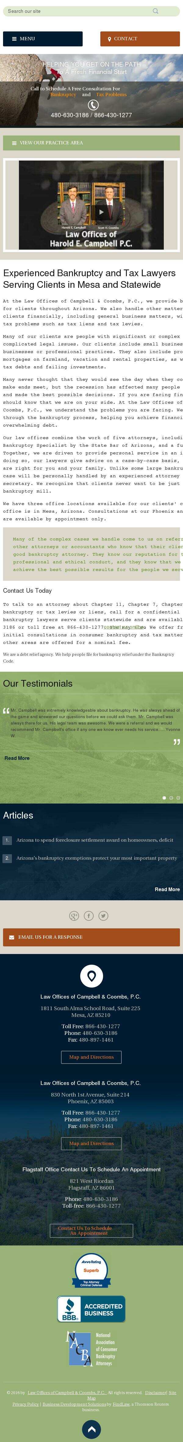 Law Offices of Campbell & Coombs, P.C. - Flagstaff AZ Lawyers