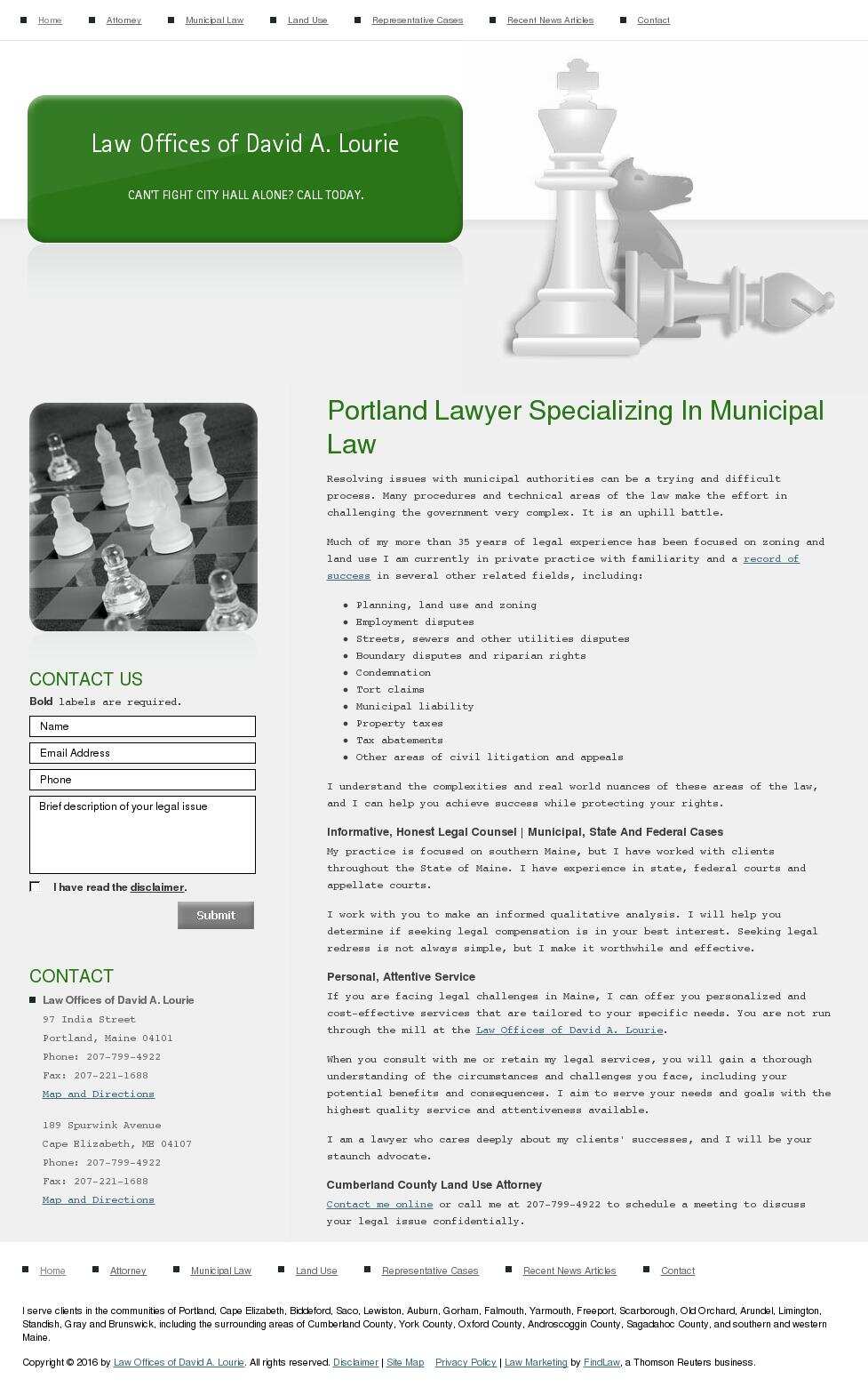 Law Offices of David A. Lourie - Cape Elizabeth ME Lawyers