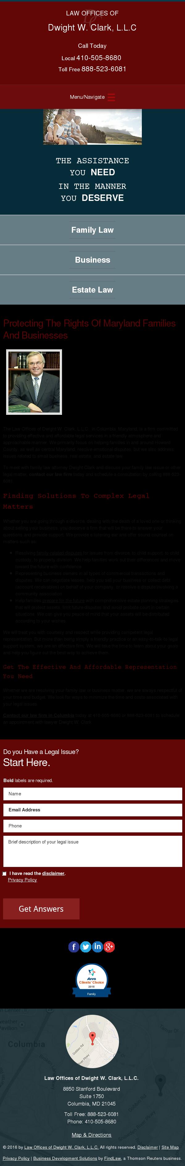 Law Offices of Dwight W. Clark, L.L.C. - Columbia  MD Lawyers