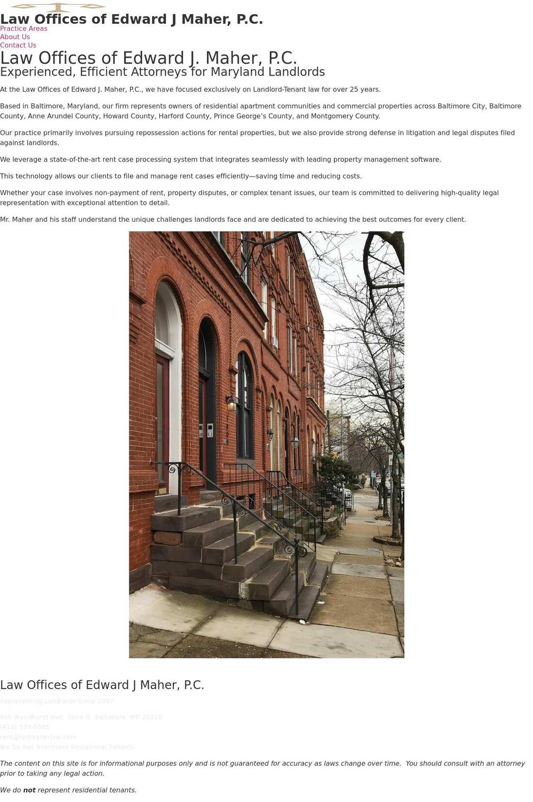 Law Offices of Edward J. Maher, P.C. - Baltimore MD Lawyers