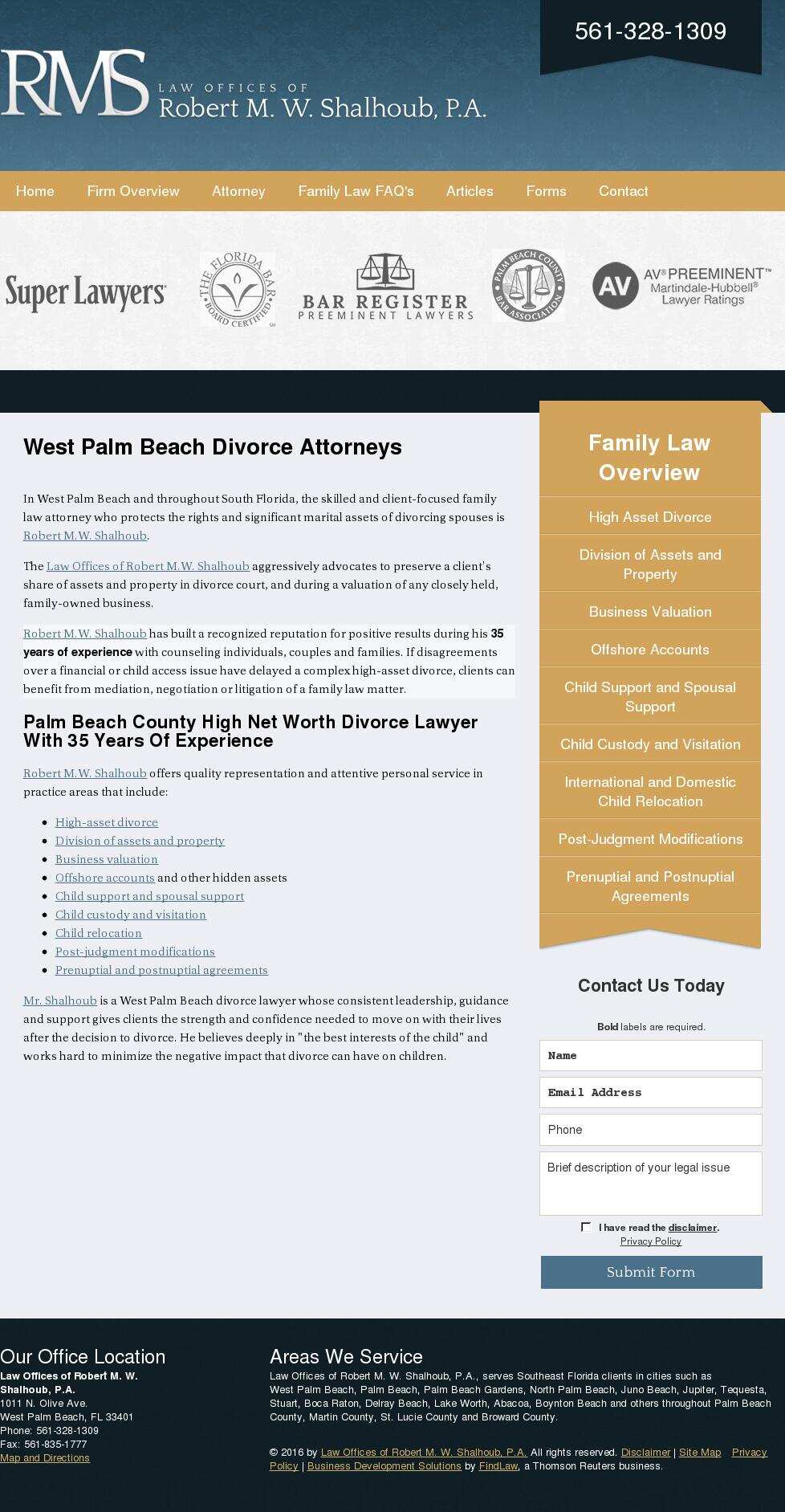 Law Offices of Robert M. W. Shalhoub, P.A. - West Palm Beach FL Lawyers