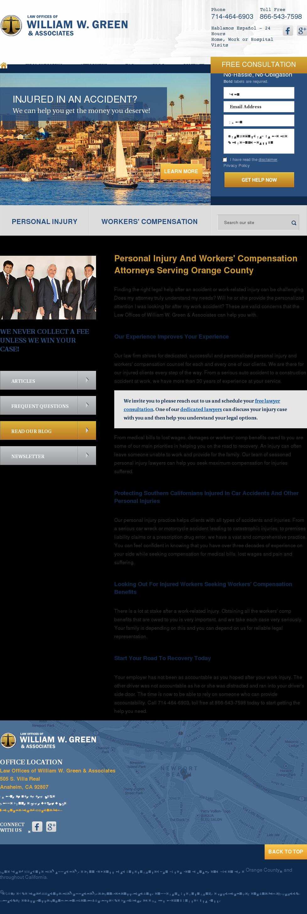 Law Offices of William W. Green & Associates - Anaheim CA Lawyers