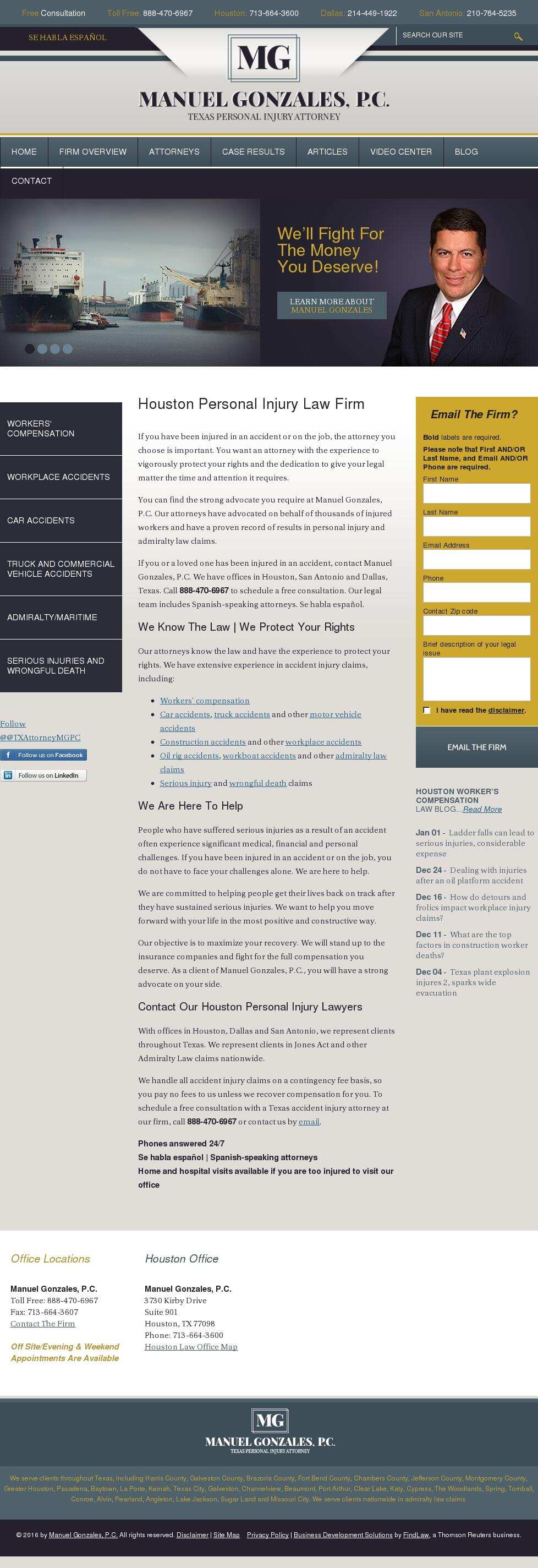 Manuel Gonzales, P.C. - Houston TX Lawyers