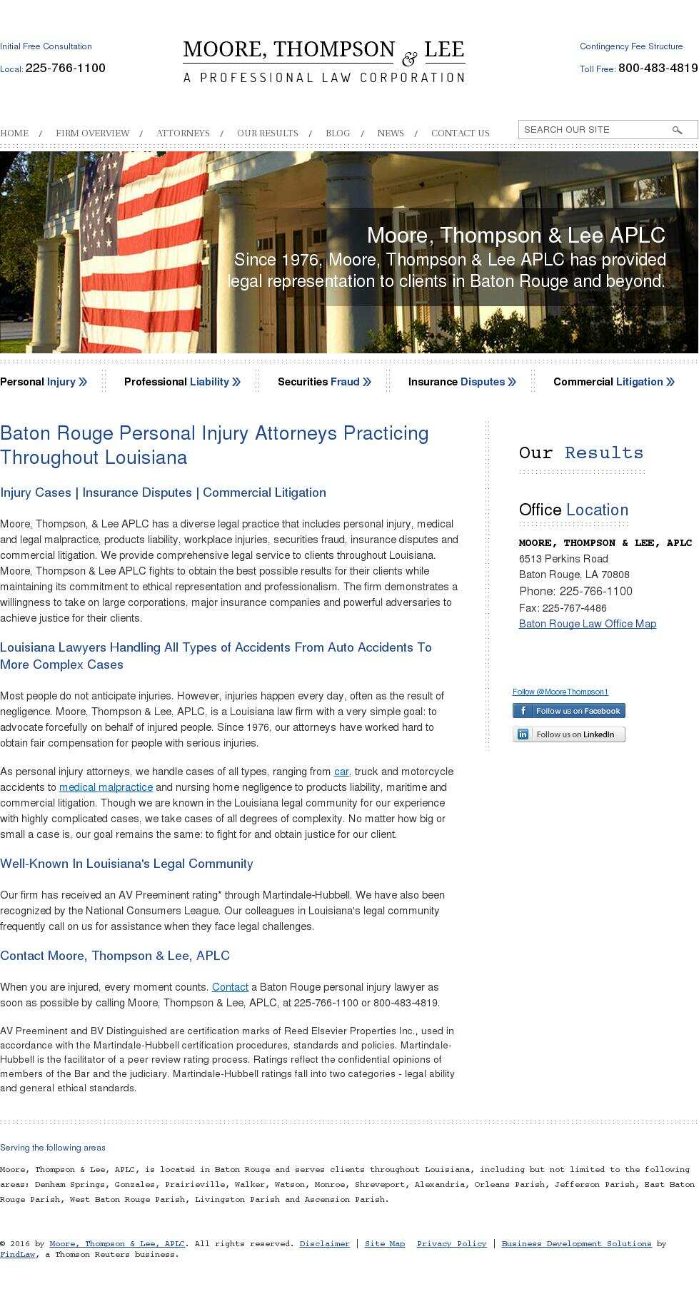 Moore, Thompson & Lee, APLC - Baton Rouge LA Lawyers