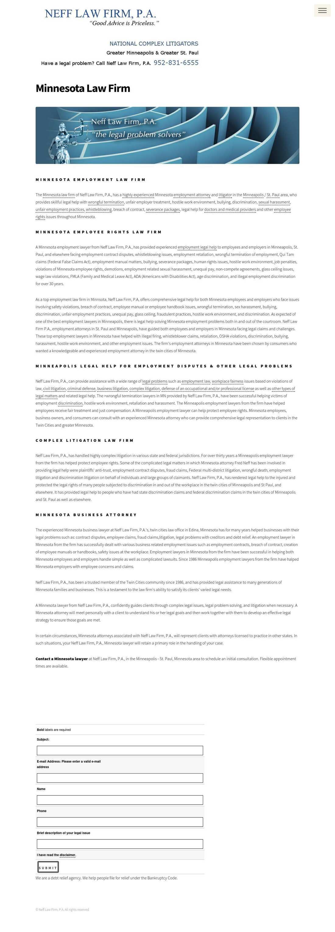 Neff Law Firm, P.A. - Roseville MN Lawyers