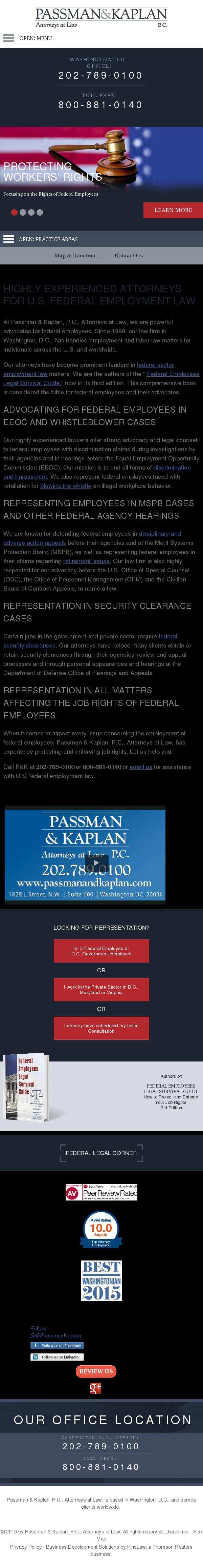 Passman & Kaplan, P.C., Attorneys at Law - Washington DC Lawyers