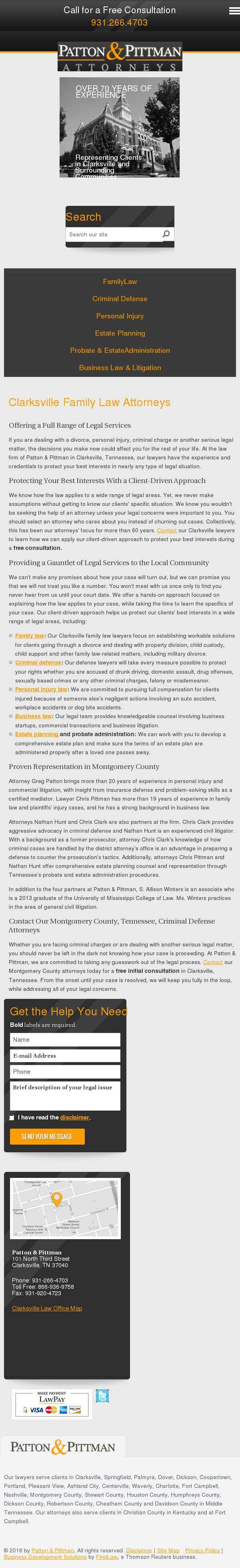 Patton & Pittman Attorneys - Clarksville TN Lawyers