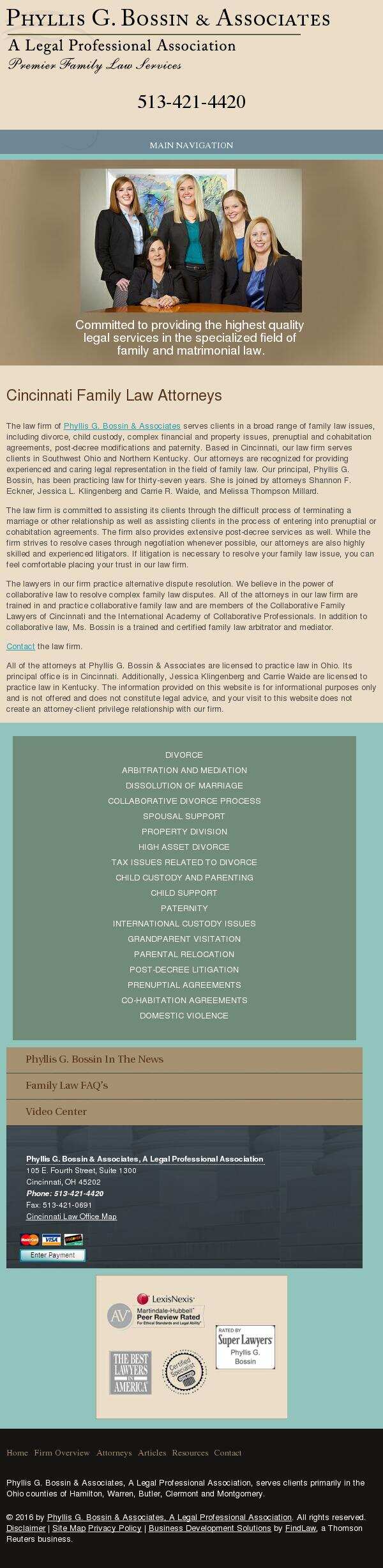 Phyllis G. Bossin & Associates, A Legal Professional Association - Cincinnati OH Lawyers