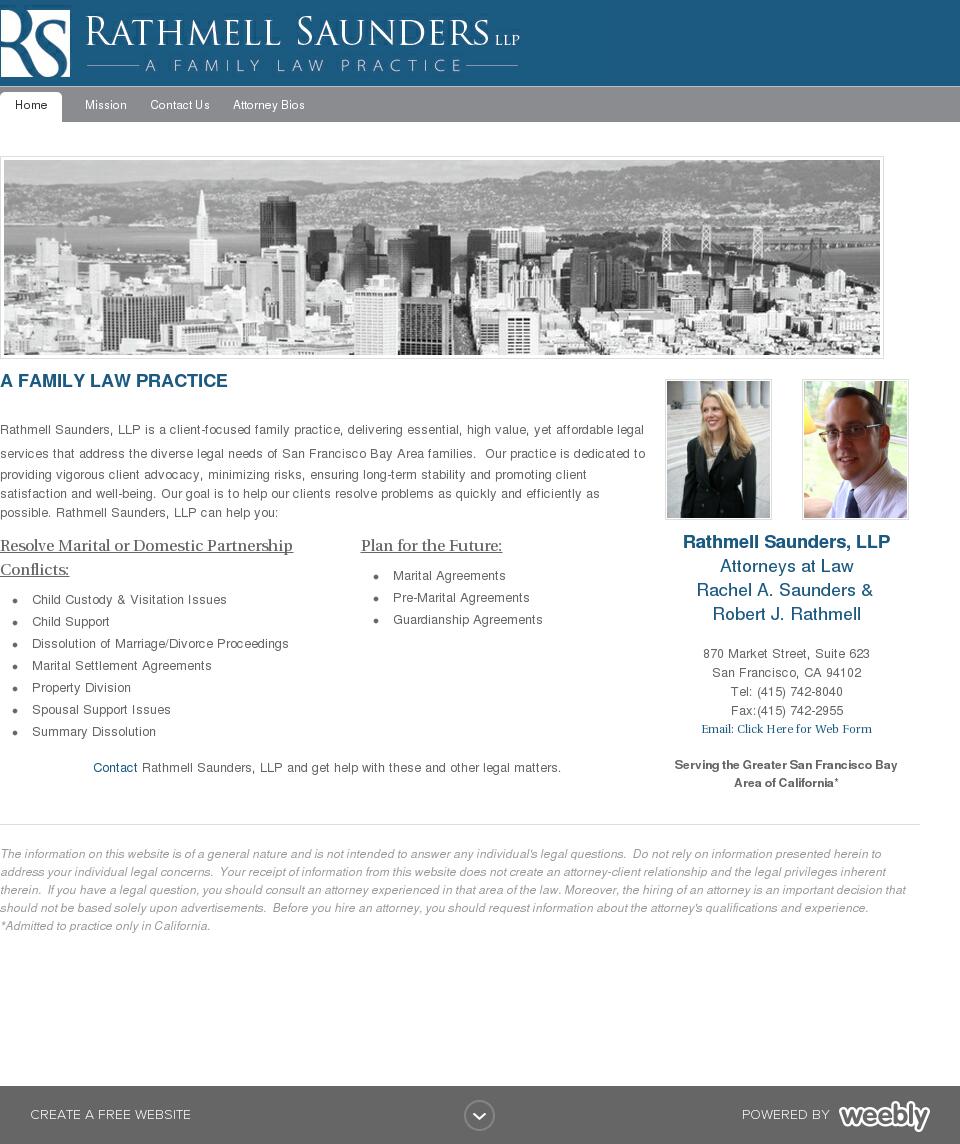 Rathmell Saunders, LLP - San Francisco CA Lawyers