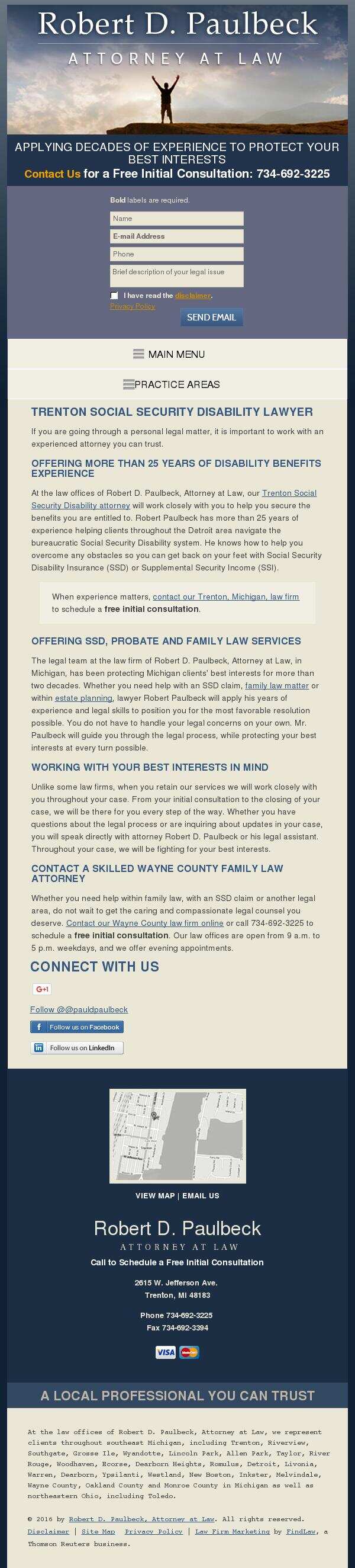 Robert D. Paulbeck, Attorney at Law - Trenton MI Lawyers