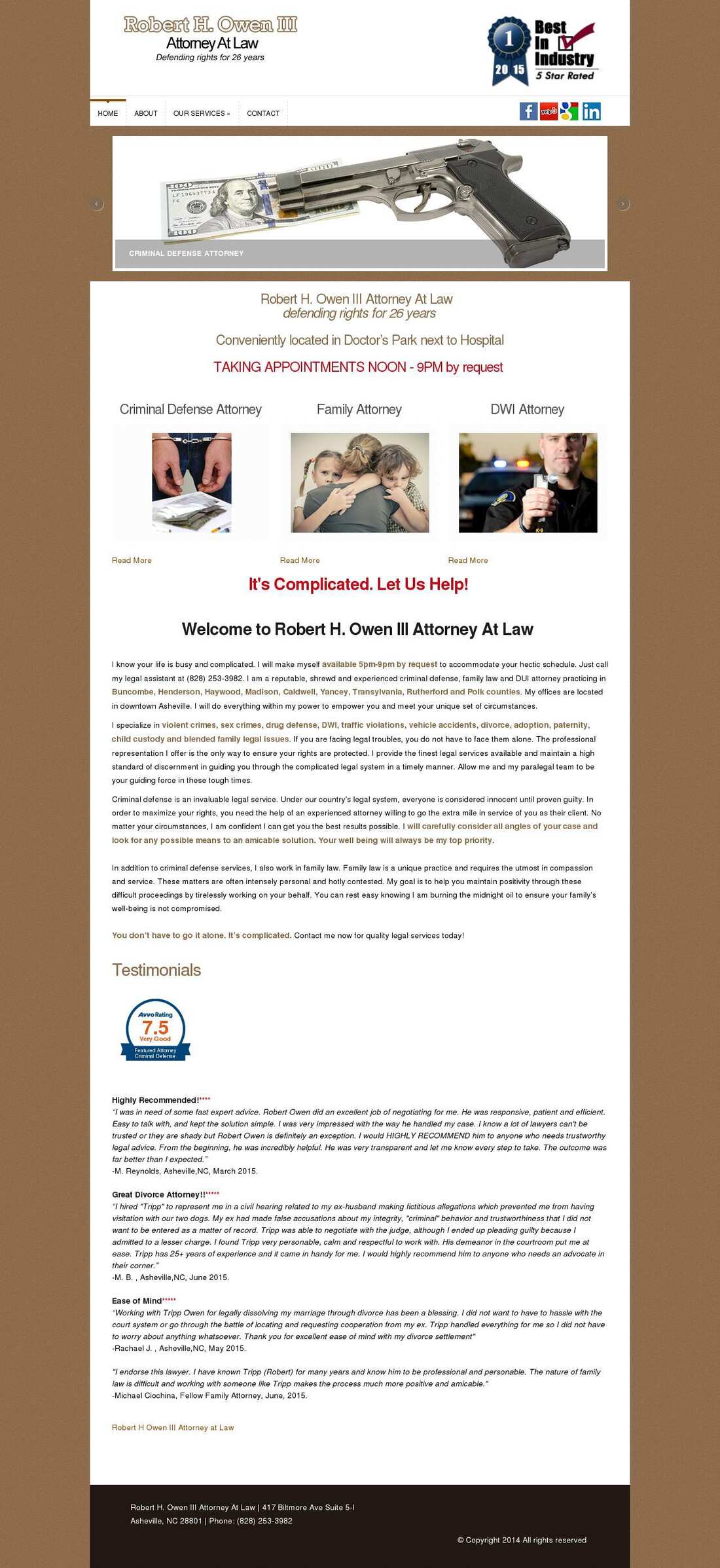 Robert H. Owen III Attorney At Law - Asheville NC Lawyers