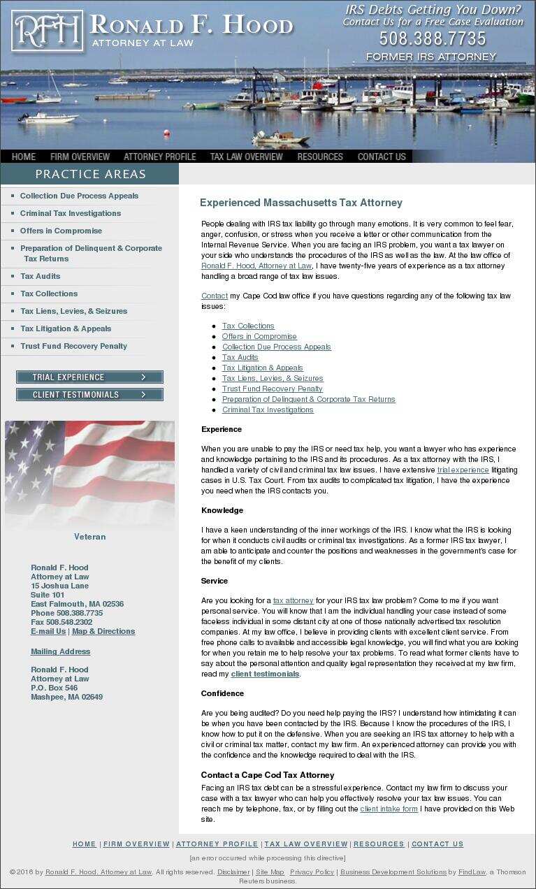 Ronald F. Hood, Attorney at Law - East Falmouth MA Lawyers