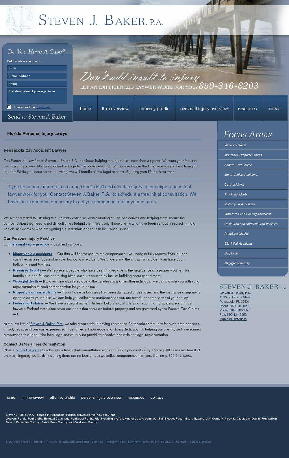 Steven J. Baker, P.A. - Pensacola FL Lawyers