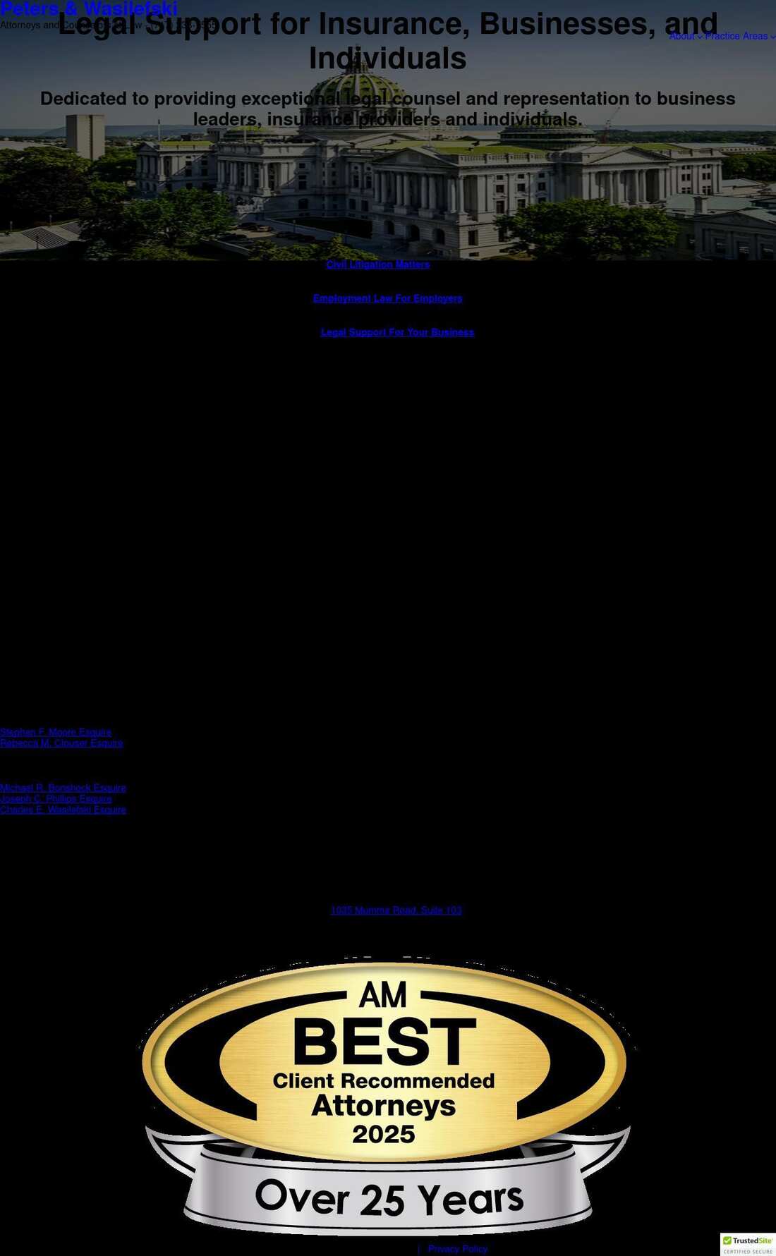 The Law Firm of Peters & Wasilefski - Harrisburg PA Lawyers